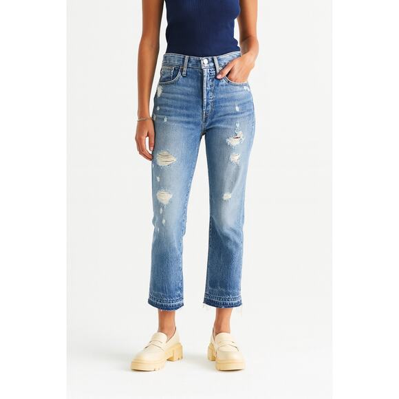 AYR Denim - AYR Jeans The Styx Crop Straight Leg Jeans in Wolfpack